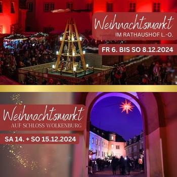 Es weihnachtet in L.-O. - Das Programm der Weihnachtsmärkte in Limbach-Oberfrohna und Wolkenburg auf einen Blick © Stadt Limbach-Oberfrohna