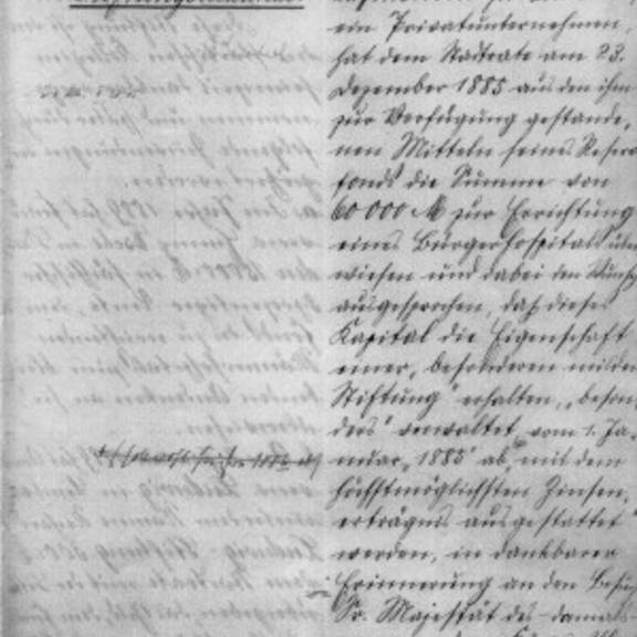 Dies ist die Gründungsurkunde der Bürgerstiftung zu Limbach Oberfrohna. Stiftungsurkunde vom 16.Oktober 1906 © 2008 www.limbach-oberfrohna.de